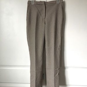 Houndstooth brown tailored pants